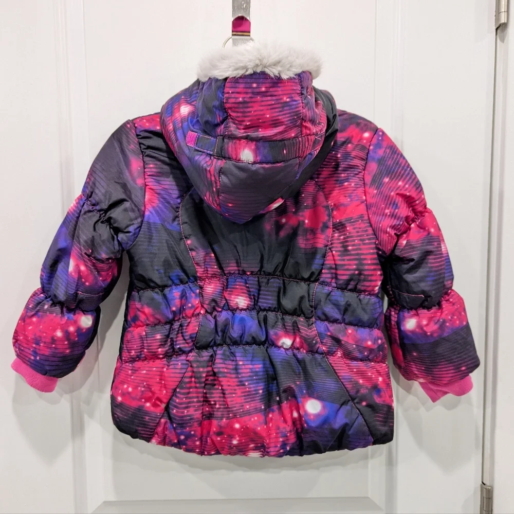 ZeroXposur Pink Purple Stars Galaxy Winter Puffer Coat Jacket Parka Kid Girls 3T